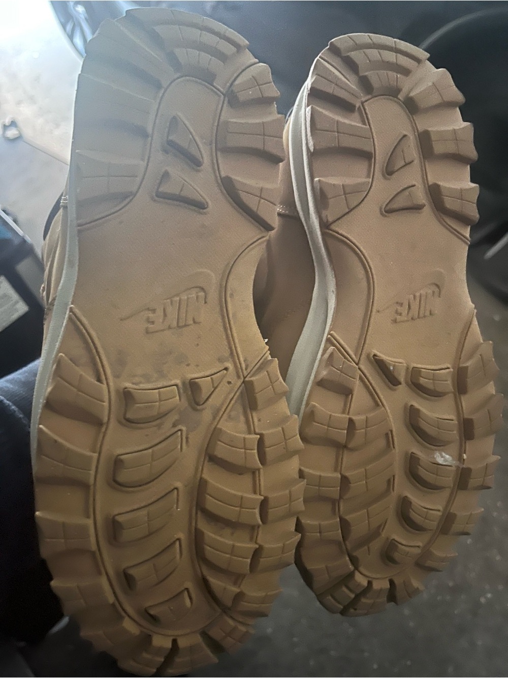 Nike Tan Leather Boots manoa premium hiking shoes 👟 size 8 men - Picture 4 of 5